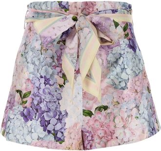 Zimmermann Printed Silk Dawning Shorts
