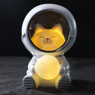 OEM L&aacute;mpara De Noche Led Con Forma De Astronauta Para Habitaci&oacute;n Infantil, L&aacute;mpara Lunar De Astronauta, Luz Decorativa De Escritorio De Guardi&aacute;n Gal&aacute;ctico