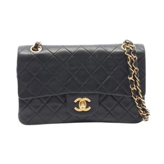 Chanel Pre-owned Matelasse Lambskin Shoulder Bag - Dames - Pre-owned - Zwart - Maat: ONE Size Leer