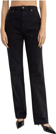 Khaite Zwarte Jeans Kyle - Dames - Regular Fit Jeans - Zwart - W28 - Katoen - Jeans