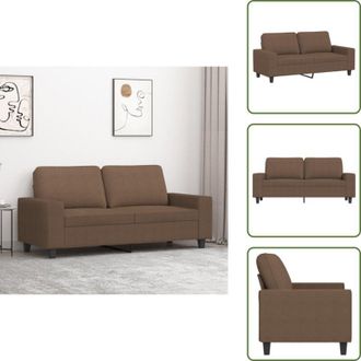 vidaXL The Living Store Divano a 2 Posti Marrone 140 cm in Tessuto - Divano marrone