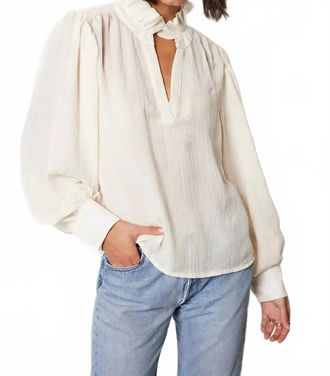 bobi Peasant Blouse In Pearl