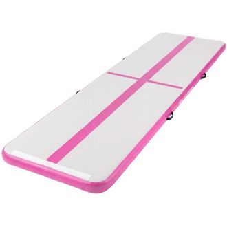 ECD Germany ECD Germany Tappetino Ginnastica Gonfiabile Airtrack 4m, Rosa, Spessore 10 cm, Materassino per Tumbling, Tappeto Fitness Palestra, Yoga e Pilates