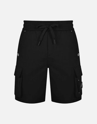 Moose Knuckles Mens Cotton Hartsfield Black Cargo Shorts - Size: 32/30/31