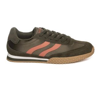 Gioseppo 80271 Leren en satijnen sneakers - Dames - Schoenen - Groen - Maat: 39 EU Satijn