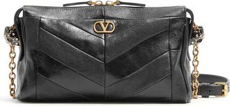 Valentino Garavani Panthea Small Chevron Nappa Shoulder Bag