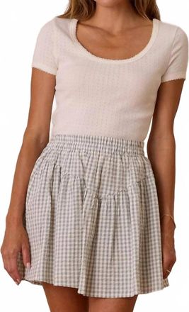 Rylee + Cru Pointelle Tee In Ivory