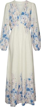 Neo Noir Silfi Flower Print Dress - Dames - Maxi kleedjes - Veelkleurig - L - Polyester - Kleedjes