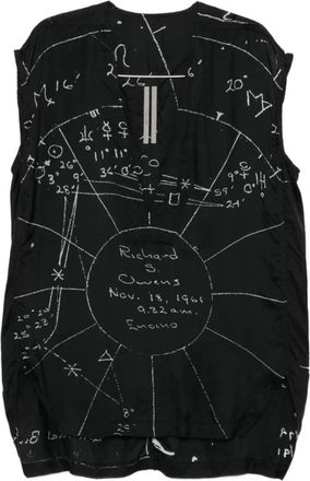 Rick Owens Top met grafische print - Heren - Tops zonder mouwen - Zwart - M - Tops
