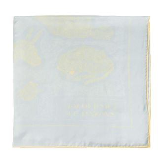 Jacquemus Silky Scarves, unisex, Blue, Size: ONE SIZE Silk Scarf With Print