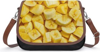 Generic Banana Pieces Small Womens Crossbody Bags Shoulder Handbag with Adjustable Strap for Travel