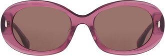 Tory Burch Dark Brown Oval Ladies Sunglasses TY7214U 317973 53