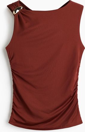 H&M Drapiertes Top - Orange