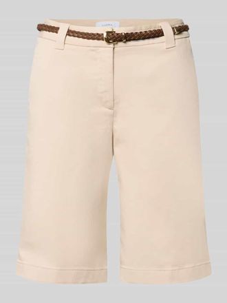Comma Bermudas mit G&uuml;rtel in Beige, Gr&ouml;&szlig;e 34