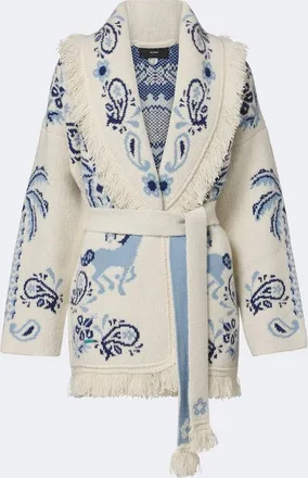 Alanui Island Roots Foulard wool, cashmere, and cotton cardigan