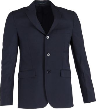 Acne Studios Single-Breasted Blazer in Navy Blue Polyester