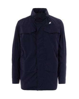 K-Way Manuel Stretch Nylon Jacket In Blue Depth