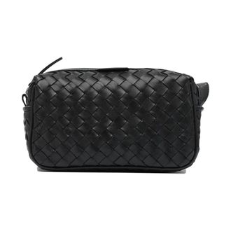 Officine Creative Armor 014 Geweven Leren Pouch - Heren - Tassen - Zwart - Maat: ONE Size Leer