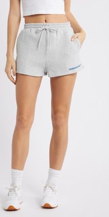 Princess Polly Cotton Blend Drawstring Sweat Shorts in Grey at Nordstrom, Size 12