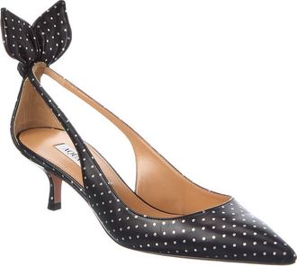 Aquazzura Bow Tie 50 Leather Slingback Pump