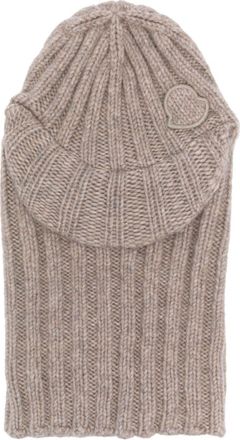 Moncler peak-detaiiled balaclava - women - Virgin Wool/Polyamide - One Size - Brown