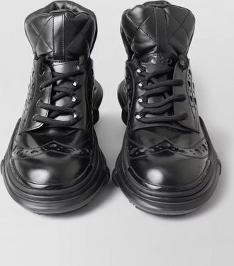 Dolce & Gabbana leather quilted ankle hi-top sneakers