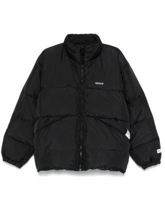 Neighborhood down jacket - men - Down/Polyester/Polyester/Feather/Calf Leather - M - Black