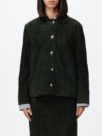 Max Mara S Max Mara Giacca a camicia Abisso in pelle di agnello scamosciata