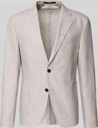 Joop Slim Fit 2-Knopf-Sakko aus Leinen Modell Hoverest in Beige, Gr&ouml;&szlig;e 102