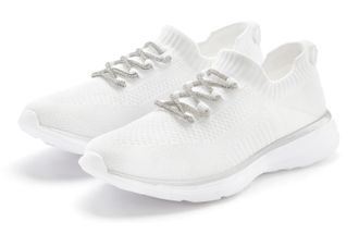 Lascana Sneaker LASCANA, Damen, Gr. 35, weiss (wei&szlig;), Obermaterial: 100% Textilmaterial. Decksohle: 100% Textilmaterial. Futter: 100% Textilmaterial. Laufsohl
