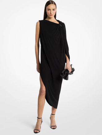 Michael Kors Stretch Matte Jersey Elliptical One-Shoulder Dress
