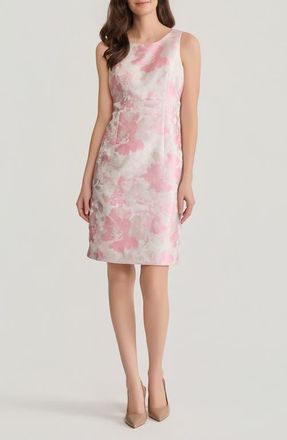 Kasper Seamed Empire Waist Sheath Dress in Tutu Pink Multi at Nordstrom, Size 6