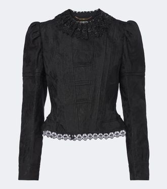 Chlo&eacute; Chlo&eacute; Wool and silk-blend jacquard lace jacket