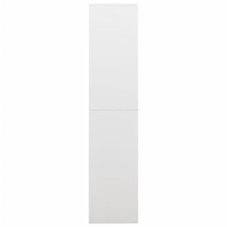 Berkfield Home Locker Cabinet White 90x40x180 cm Steel | Size: 90 x 40 x 180 cm