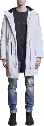 John Richmond Parka met capuchon - Heren - Parka Jassen - Wit - XL - Jassen