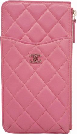 Chanel Pink Leather Pouch (Pre-Owned)
