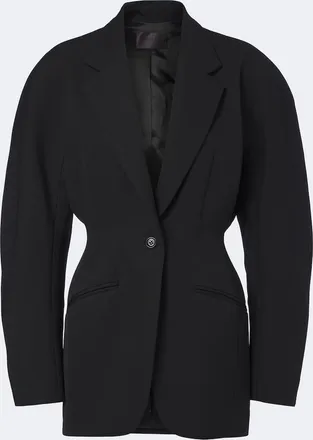 MUGLER Virgin wool grain de poudre blazer