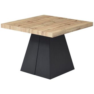 Vente-Unique Vente-unique - Tavolo da pranzo allungabile da 4 a 10 persone in mdf e Metallo Naturale e Nero - emelia