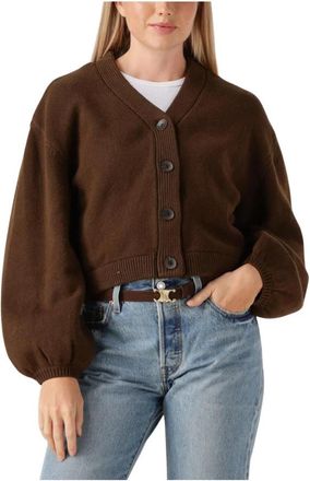 Moss Copenhagen Bruine Vest voor Herfst/Winter Stijl - Dames - Vesten - Bruin - M/L - Katoen - Truien & Vesten