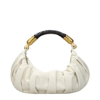 Balmain Handtaschen Damen Leder Beige/Creme