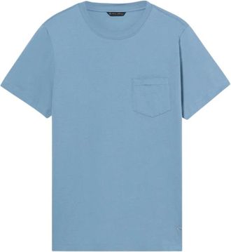 Brooks Brothers Cotton Pocket T-Shirt - Heren - T-shirts - Blauw - 3XL - Katoen - Tops