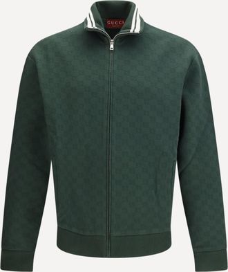 Gucci Giacca con cerniera in jersey tecnico GG Man S