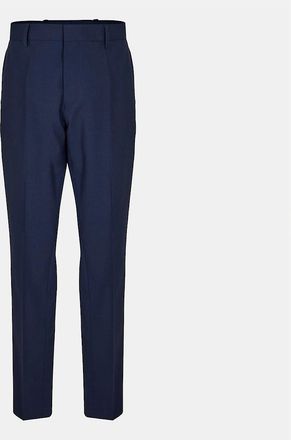 HUGO BOSS Mens Genius Solid Patterned Straight Chinos - Navy - Size: 38/39
