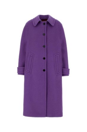 Gucci Purple Wool Blend Coat