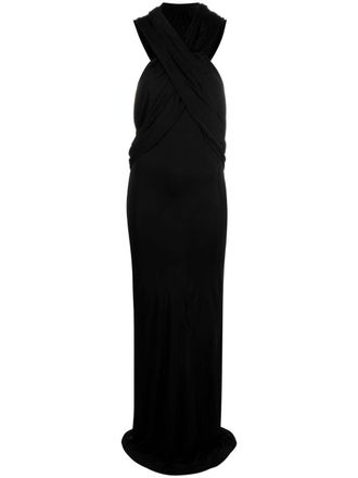 Saint Laurent Gedrapeerde jurk - Zwart