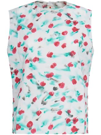 Marni Blouse met bloemenprint - Wit