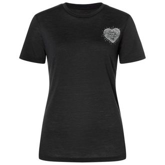 super.natural Little Heartwood Tee Merinoshirt f&uuml;r Damen | schwarz