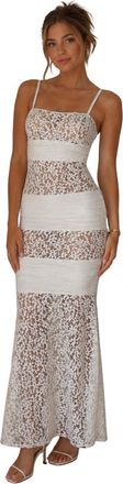 H&eacute;rve L&eacute;ger Womens Long Dress Marielle Gown White Recycled Rayon