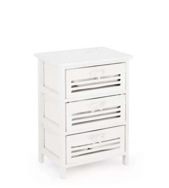BIZZOTTO Bizzotto Cassettiera Leny 3 Cassetti Bianco 40x58 Cm Shabby Chic Elegante