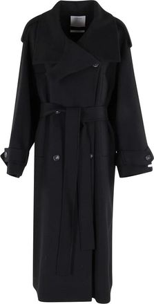 Sportmax Dames, Mantels, Zwart, Maat: 2XS Wol